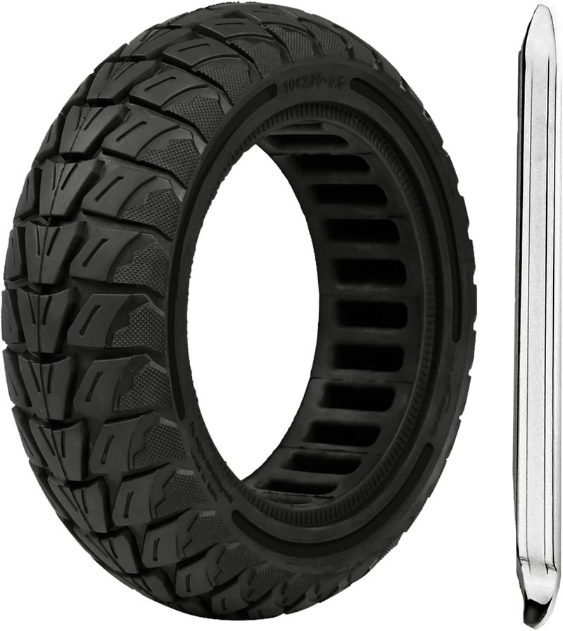 TOCBEUU 10x2.75/10x2.70-6.5 Electric Scooter Solid Tire, 70/65-6.5 Tire Replacement for Hover-1 Alpha, Hiboy Titan PRO, Emove Cruiser, Evercross H5,Dualtron 3,Speedway 5,Kugoo G-Booster G2 Pro- Black (1PCS) - Image 1
